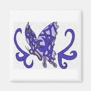 Imán Mariposa púrpura tribal