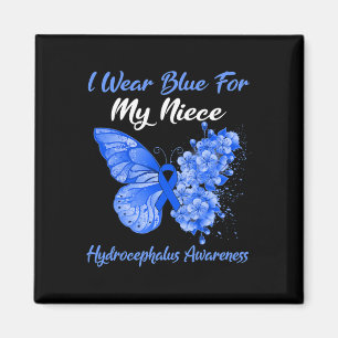 Imán Mariposa Que Uso Azul Para Mi Niña Hidrocefalia W
