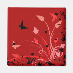Imán Mariposa roja del Grunge