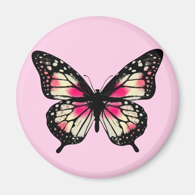 Imán Mariposa rosa (Frente)