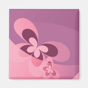 Imán Mariposa rosa abstracta