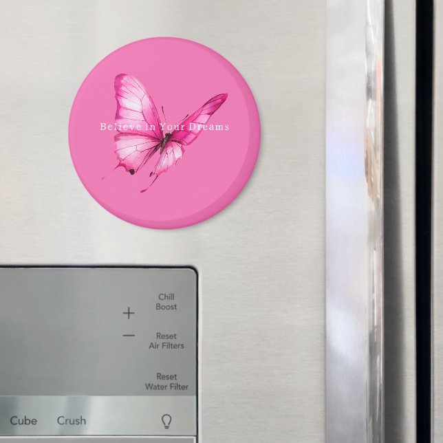 Imán Mariposa Rosa Chic Femenina (In situ (nevera))