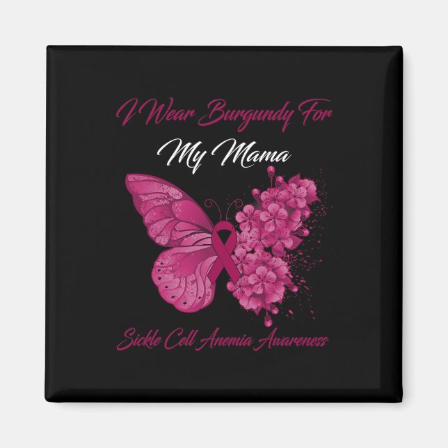 Imán Mariposa: Uso Borgoña Para Mi Mamá. (Frente)