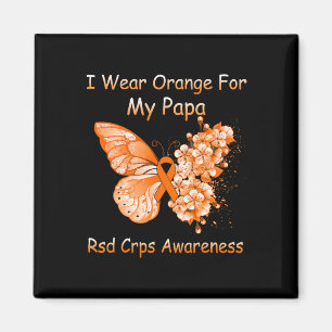 Imán Mariposa, uso Naranja para mi papá, RSD, con cuida