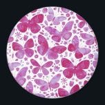 Imán Mariposas Acuarela Magenta Rosa<br><div class="desc">Magenta pintura de mariposa color rosa y blanco acuático.</div>