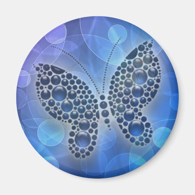 Imán mariposas azules (Frente)