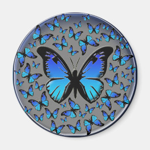 Imán mariposas azules