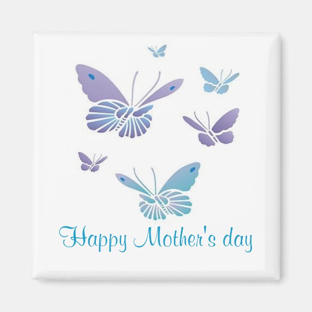 Imán Mariposas bailarinas, feliz día de la madre (Frente)