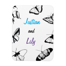 Mariposas blancas y negras