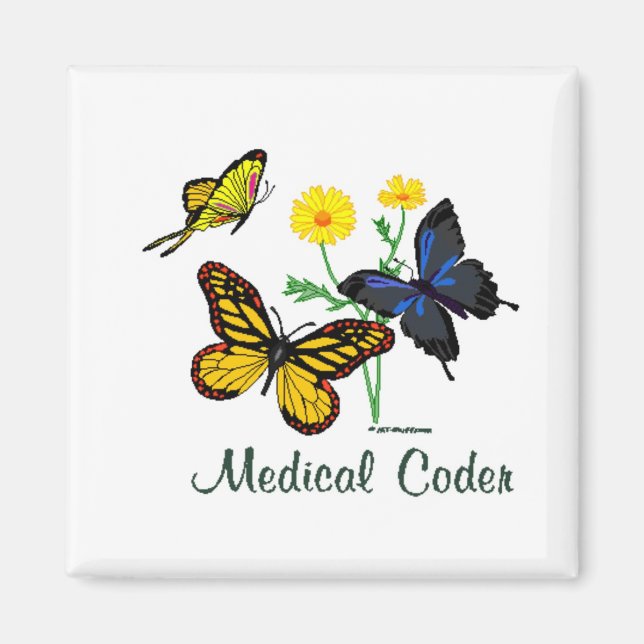 Imán Mariposas de códigos médicos (Frente)