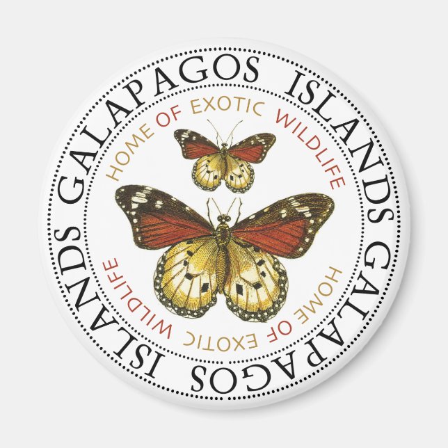 Imán Mariposas de las Islas Galápagos (Frente)