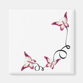 Imán mariposas elegantes