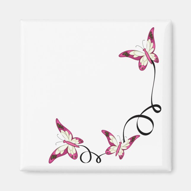 Imán mariposas elegantes (Frente)