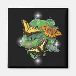 Imán Mariposas en hojas