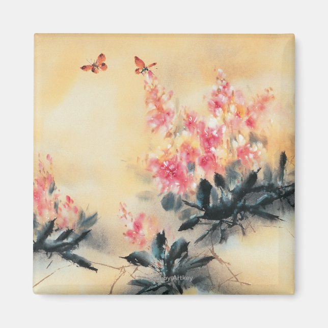 Imán Mariposas en primavera (Frente)