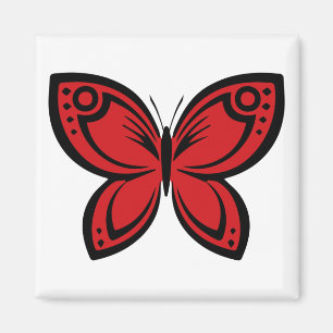 Imán Mariposas Jewel - Rojo