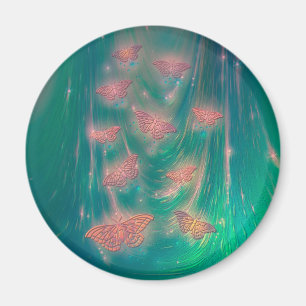 Imán Mariposas Mágicas Brillantes Arte de Fantasía