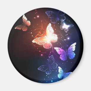 Imán Mariposas nocturnas brillantes