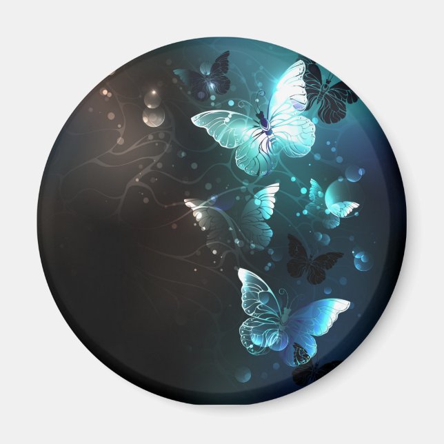 Imán Mariposas nocturnas de menta (Frente)