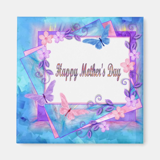 Imán mariposas para siempre - Feliz Día de la Madre (Frente)