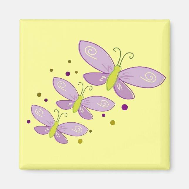 Imán Mariposas púrpuras (Frente)