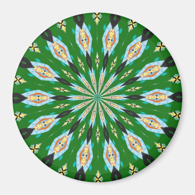 Imán Mariposas Retro Mimán Kaleidoscopio Verde Primaver (Frente)