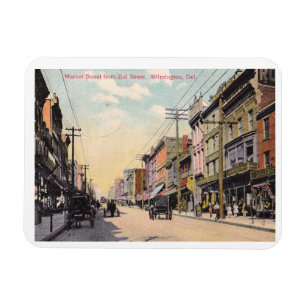Imán Market Street, Wilmington DE 1909 Vintage