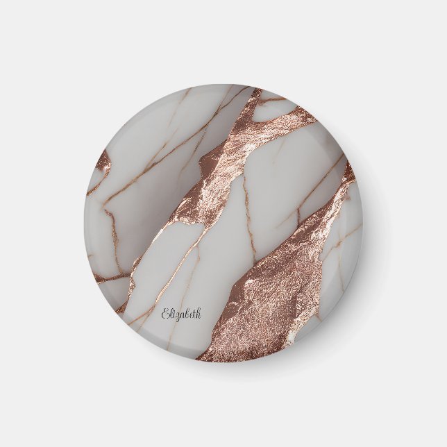 Imán Mármol de brillo de cobre de moda (Frente)