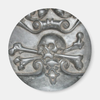 Imán Mármol Negro Skull & Bones Frigoríficos imanes