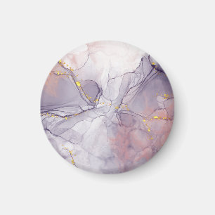 Imán Mármol Violeta y Dorado
