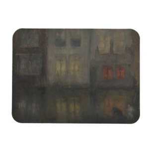 Imán Marmota de James McNeill - Nocturne - negro y rojo