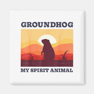 Imán Marmota Es Mi Animal Espiritual Divertido Hombres