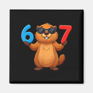 Imán Marmota Seis Siete Goteo 67 Meme Divertido 6-7 Mar