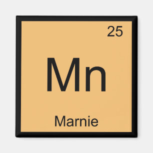 Imán Marnie Name Chemistry Element Periódico Table