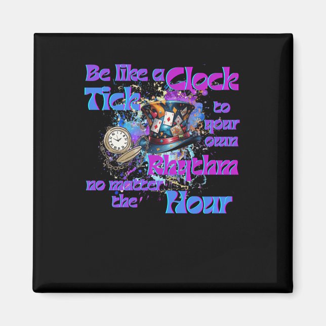 Imán Marque Su Propio Diseño De Reloj De Ritmo (Frente)