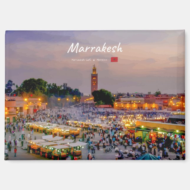 Imán Marrakech, Marruecos - Plaza Jemaa el Fnaa (Anverso)