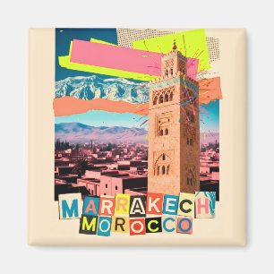 Imán Marrakech Marruecos Viaje Koutoubia Horizonte Vint