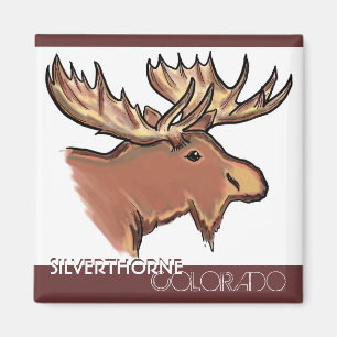 Imán marrón de los alces del tema de Silverthorne