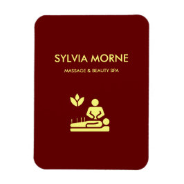 Imán Marrón de silueta amarilla de spa moderno