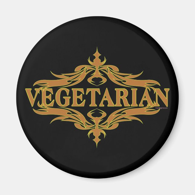 Imán Marrón marrón - vegetariano (Frente)