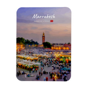Imán Marruecos, Marrakech - Plaza Jemaa el Fnaa Redonde
