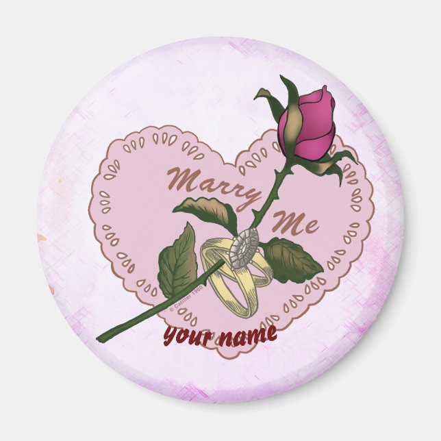 Imán Marry Me boda imnet (Frente)