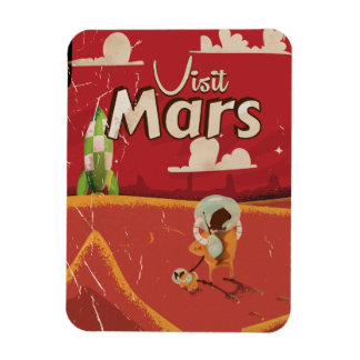 Imán Mars Vintage Travel Poster