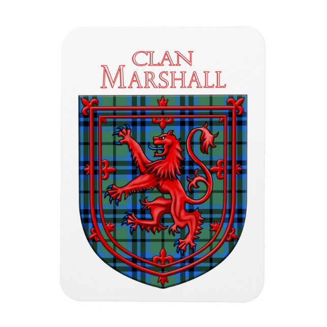 Imán Marshall Tartan Scottish Plaid Lion Rampant (Vertical)