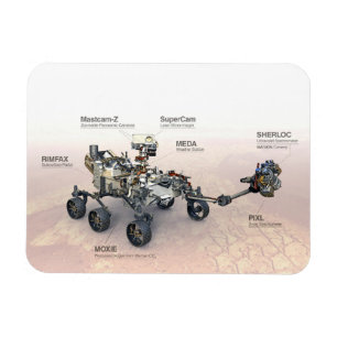 Imán Marte Perseverancia Rover Con Instrumentos