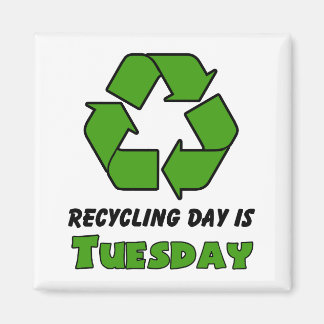 Imán Martes de reciclaje