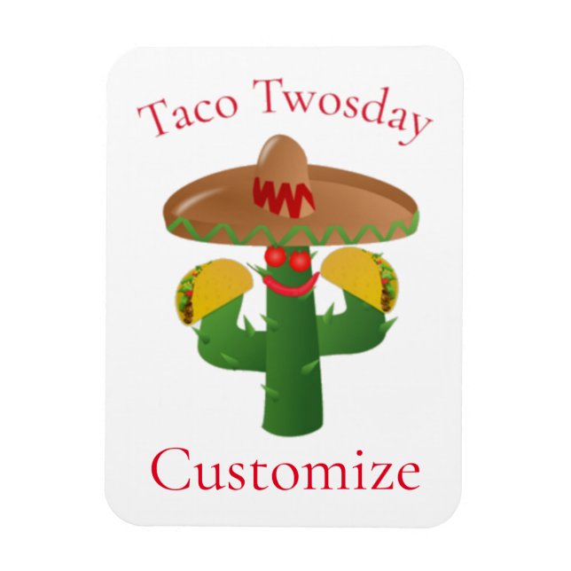 Imán Martes Taco Saguaro Cactus Thunder_Cove (Vertical)