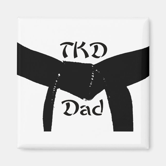 Imán Martial Arts Black Belt TKD Dad (Frente)