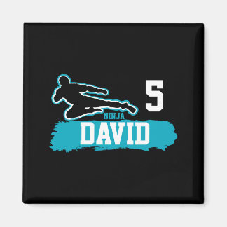 Imán Martial Arts Ninja Warrior Theme Birthday Boy T Sh