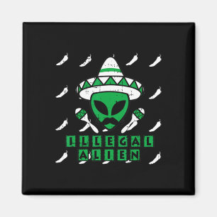 Imán Martian Ilegal Alien Mexicano Area-51 Fun Hallowee